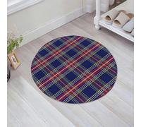 JHAOUNUK Tappeto Bagno Super Assorbente Tappetino per Doccia Microfibra,Asciugatura Rapida Tappetino Doccia per,Tartan natalizio rosso verde e blu navy. Motivo scozzese vettoriale senza soluzi,60x60cm
