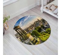 JHAOUNUK Tappeto Bagno Super Assorbente Tappetino per Doccia Microfibra,Asciugatura Rapida Tappetino Doccia per,Paesaggio urbano, vista aerea della città di Edimburgo, edifici storici, patrimo,60x60cm