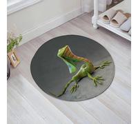 JHAOUNUK Tappeto Bagno Super Assorbente Tappetino per Doccia Microfibra,Asciugatura Rapida Tappetino Doccia per,Specie di rettili di lucertola verde del geco dei cartoni animati,60x60cm