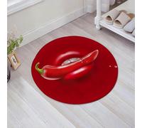 JHAOUNUK Tappeto Bagno Super Assorbente Tappetino per Doccia Microfibra,Asciugatura Rapida Tappetino Doccia per,peperoncino rosso piccante in bocca aperta,60x60cm