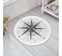 JHAOUNUK Tappeto Bagno Super Assorbente Tappetino per Doccia Microfibra,Asciugatura Rapida Tappetino Doccia per,Bussola, rosa dei venti marinaresca disegnata a mano con indicatore Nord Sud com,60x60cm