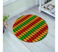 JHAOUNUK Tappeto Bagno Super Assorbente Tappetino per Doccia Microfibra,Asciugatura Rapida Tappetino Doccia per,Rasta, forme geometriche a zigzag ispirate al triangolo nei colori della bandier,60x60cm
