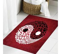 JHAOUNUK Tappeto Bagno Super Assorbente Tappetino per Doccia Microfibra,Asciugatura Rapida Tappetino Doccia per,simbolo yin yang con vettore di scoppio di stelle disponibile anche nel mio port,50x80cm