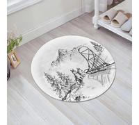 JHAOUNUK Tappeto Bagno Super Assorbente Tappetino per Doccia Microfibra,Asciugatura Rapida Tappetino Doccia per,Alaskan Malamute, Paesaggio montano in inverno Cani da slitta Pini Arte selvaggi,60x60cm
