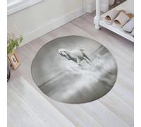 JHAOUNUK Tappeto Bagno Super Assorbente Tappetino per Doccia Microfibra,Asciugatura Rapida Tappetino Doccia per,cavallo che corre nell'acqua, simbolo drammatico della motivazione della vita Il,60x60cm