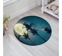 JHAOUNUK Tappeto Bagno Super Assorbente Tappetino per Doccia Microfibra,Asciugatura Rapida Tappetino Doccia per, spiaggia tropicale con palme fantasy e stella della Via Lattea nel ci,60x60cm