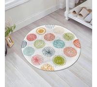 JHAOUNUK Tappeto Bagno Super Assorbente Tappetino per Doccia Microfibra,Asciugatura Rapida Tappetino Doccia per,Set di cerchi scarabocchiati disegnati a mano. Elementi di design vettoriale. Il,60x60cm