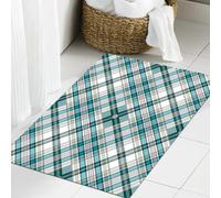 JHAOUNUK Tappeto Bagno Super Assorbente Tappetino per Doccia Microfibra,Asciugatura Rapida Tappetino Doccia per,Moda vintage a quadri in stile casa di campagna inglese con un look moderno in c,60x90cm
