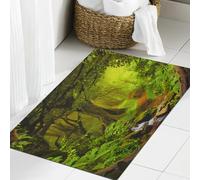 JHAOUNUK Tappeto Bagno Super Assorbente Tappetino per Doccia Microfibra,Asciugatura Rapida Tappetino Doccia per,Le giungle tropicali profonde del sud-est asiatico in agosto (2),60x90cm