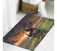 JHAOUNUK Tappeto Bagno Super Assorbente Tappetino per Doccia Microfibra,Asciugatura Rapida Tappetino Doccia per,illustrazione di arte digitale dell'uomo che suona il pianoforte tra una folla d,60x90cm
