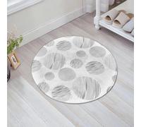 JHAOUNUK Tappeto Bagno Super Assorbente Tappetino per Doccia Microfibra,Asciugatura Rapida Tappetino Doccia per,Motivo senza soluzione di continuità con cerchi scarabocchiati. Motivo geometric,60x60cm