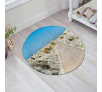 JHAOUNUK Tappeto Bagno Super Assorbente Tappetino per Doccia Microfibra,Asciugatura Rapida Tappetino Doccia per,Spiaggia, sentiero sulla spiaggia di Le Dune nel sud della Sardegna, pace in sti,60x60cm