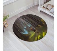 JHAOUNUK Tappeto Bagno Super Assorbente Tappetino per Doccia Microfibra,Asciugatura Rapida Tappetino Doccia per,Cervo magico che cammina nella foresta. Spirito della foresta.,60x60cm