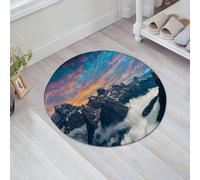 JHAOUNUK Tappeto Bagno Super Assorbente Tappetino per Doccia Microfibra,Asciugatura Rapida Tappetino Doccia per,Paesaggio sopra le nuvole, paesaggi alpini e montagne alpine e immagine d,60x60cm