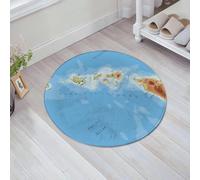 JHAOUNUK Tappeto Bagno Super Assorbente Tappetino per Doccia Microfibra,Asciugatura Rapida Tappetino Doccia per,Hawaii - mappa dello stato degli USA,60x60cm