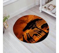 JHAOUNUK Tappeto Bagno Super Assorbente Tappetino per Doccia Microfibra,Asciugatura Rapida Tappetino Doccia per,giraffa sopra l'alba,60x60cm
