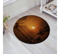 JHAOUNUK Tappeto Bagno Super Assorbente Tappetino per Doccia Microfibra,Asciugatura Rapida Tappetino Doccia per,Decorazione antica, Statue antiche di colonne di monumenti dell'Impero di Roma A,60x60cm