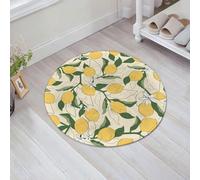 JHAOUNUK Tappeto Bagno Super Assorbente Tappetino per Doccia Microfibra,Asciugatura Rapida Tappetino Doccia per,Motivo floreale senza soluzione di continuità con agrumi, limoni colorati e fior,60x60cm