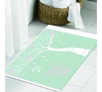 JHAOUNUK Tappeto Bagno Super Assorbente Tappetino per Doccia Microfibra,Asciugatura Rapida Tappetino Doccia per,Albero magico con stelle e luna appesi ai rami S,60x90cm