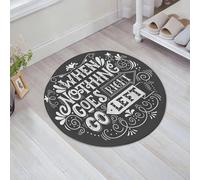 JHAOUNUK Tappeto Bagno Super Assorbente Tappetino per Doccia Microfibra,Asciugatura Rapida Tappetino Doccia per,Quando niente va per il verso giusto, vai a sinistra. Citazione motivazionale is,60x60cm