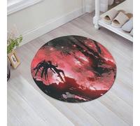 JHAOUNUK Tappeto Bagno Super Assorbente Tappetino per Doccia Microfibra,Asciugatura Rapida Tappetino Doccia per,diavolo nero in piedi sulle rovine di un edificio contro la città in fiamme illu,60x60cm