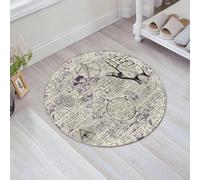JHAOUNUK Tappeto da bagno morbido, 60 x 60 cm, senza cuciture vettoriali sul tema misticismo, magia, religione e ocul, antiscivolo, lavabile, morbido tappeto da bagno assorbente