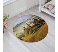 JHAOUNUK Tappeto da bagno morbido, 60 x 60 cm, Toscana, dal vecchio villaggio di pietra Montepulciano Italia a nuvoloso, antiscivolo, lavabile, morbido tappeto da bagno assorbente