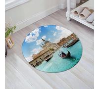 JHAOUNUK Tappeto da bagno morbido, 60 x 60 cm, Venezia, Basilica Santa Maria Della Salute am Canal Grande, antiscivolo, lavabile, morbido tappeto da bagno assorbente