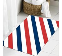 JHAOUNUK Tappeto da bagno morbido, 60 x 90 cm, modello Barber Pole, senza cuciture, struttura vettoriale, antiscivolo, lavabile, tappetino da bagno soffice, assorbente, tappetino da bagno