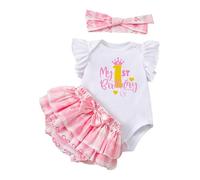 Jhaoyu Baby Girl Primo Compleanno Vestito Dolce Pagliaccetto Con Cake Smash Tuturock Fascia Servizio Fotografico Abbigliamento Festa, Tipo B, 62-68