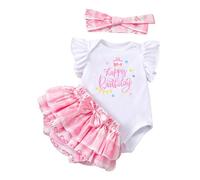 Jhaoyu Baby Girl Primo Compleanno Vestito Dolce Pagliaccetto Con Cake Smash Tuturock Fascia Servizio Fotografico Abbigliamento Festa, Tipo D, 68-74