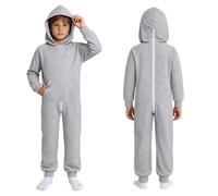 Jhaoyu Bambina Tuta Intera Jumpsuit Abbigliamento Adattivo Per Pagliaccetto | Maniche Lunghe,Cotone,Felpa Con Cappuccio,Vita Quotidiana Informale,Fine Settimana,Abbigliamento Adatto Bodysuit Jumpsuit