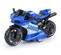 JhavexToy Giocattolo Squisito Per Motociclette In Lega Di Simulazione Di Motociclettes Pull-Back Per Motociclettes Adatto a Regali Di Compleanno Per Bambini Di Età Superiore a 3 Anni - Blu