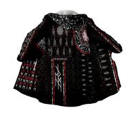 JHBTFQ Mantello Vichingo Lunghezza Media Inverno Imbottito Caldo Cappa con Cappuccio Accappatoio Stampa 3D Mitologia Nordica Faux Cashmere Giacca Unisex,Symbols Red,5XL