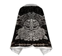 JHBTFQ Vichingo Scialle Coperta Calda Indossabile Coperta per Il Grembo Fodera in Finto Cashmere - Mito Nordico Regali Capo Cosplay 4 Misure,God of Odin,XL