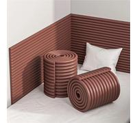 JHCBKFF Imbottitura da parete 3D anti-collisione, pannelli di testiera autoadesivi per decollare e incollare, imbottitura da parete anti-collisione, pannelli imbottiti da parete autoadesivi per camera