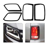 JHCHAN Copertura luminosa per VW Amarok 2009-2022, V5 V6 Highline Startline Trendline Aventura Atacama Canyon Light Guard, kit di Copertura faro e fanale posteriore