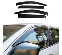 JHCHAN Deflettore Vento Deflettore Pioggia per Nissan Navara NP300 D23 2015-2024 4x4 Doppia Cabina Fumo Nero Deflettori d'Aria