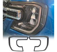 JHCHAN per Ford Ranger 2023-2026 Accessori - Head Light Guards per T9 | Wildtrak Platinum Raptor Front Light Surround Cover Trim Protector Accessoy Matte Nero Grooved