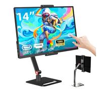 Jhcztrk 14 Zoll Touchscreen Tragbarer Monitor 1200P Ultra Slim & Lightweight Randlos FHD IPS HDR Portable Gaming Laptop Traveling Sub Monitor für Laptop Mac PC Xbox PS4/5 Switch