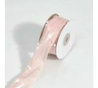 Jhdwu 5 Iarde 4,5 cm Nastro Largo a Coda di Pesce Nastro di Garza di Perle Ibisco Fiore Arcobaleno Decorazione per imballaggio di Torte Materia Fatta a Mano