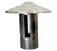 JHDXL Comignolo Antivento, Comignolo in Acciaio Inox Cono Con Retina Copertura, Del Camino Copertura Antipioggia, Durevoli Universali, Per Camino Con Base Tonda(11.6cm/4.6in)