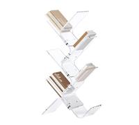 JHDXL Libreria a Forma di Albero, Librerie Salvaspazio Divisorio, Scaffale Portaoggetti Multiuso, per soggiorno, studio, casa, ufficio, camera da letto(Transparent,81cm/32in)