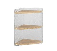 JHDXL Libreria angolare a 3/4/5 ripiani, Torre per Scaffali Verticale, Scaffale Portaoggetti Multiuso, Libreria Angolare con Dorso Verticale per Ufficio Domestico(Wood,40cm/16in)