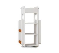 JHDXL Libreria rotante a 360 gradi, Librerie Salvaspazio Divisorio, Scaffale Portaoggetti Multiuso, per Ufficio Domestico, Soggiorno, Camera da Letto, Cucina(Wood,109cm/43in)