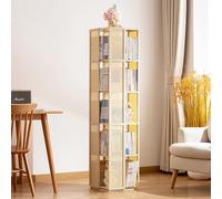 JHDXL Libreria rotante a 360 gradi, Moderna Torre Verticale per Libri, Libreria Moderna e Salvaspazio, per Ufficio Domestico, Soggiorno, Camera da Letto, Cucina(White,154cm/61in)