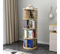 JHDXL Libreria rotante a 360 gradi, Torre per Libri con Dorso Verticale, Espositore Multiuso Moderno in Stile Minimalista, per Soggiorno Camera da Letto Corridoio Ufficio(Wood,131.5cm/51.5in)