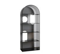 JHDXL Libreria Verticale, Scaffale Porta Libri Salvaspazio a 5 Ripiani, Torre Verticale per Libri, per Ufficio Domestico, Soggiorno, Camera da Letto, Cucina(Grey)