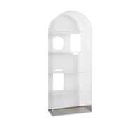 JHDXL Libreria Verticale, Scaffale Porta Libri Salvaspazio a 5 Ripiani, Torre Verticale per Libri, per Ufficio Domestico, Soggiorno, Camera da Letto, Cucina(Transparent)