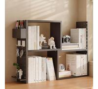 JHDXL Organizzatore Aperto per Desktop, Scaffale da Scrivania da Appoggio, Scaffale per Organizzare Gli Oggetti da Ufficio, Libreria da Tavolo per Soggiorno Studio(Black)